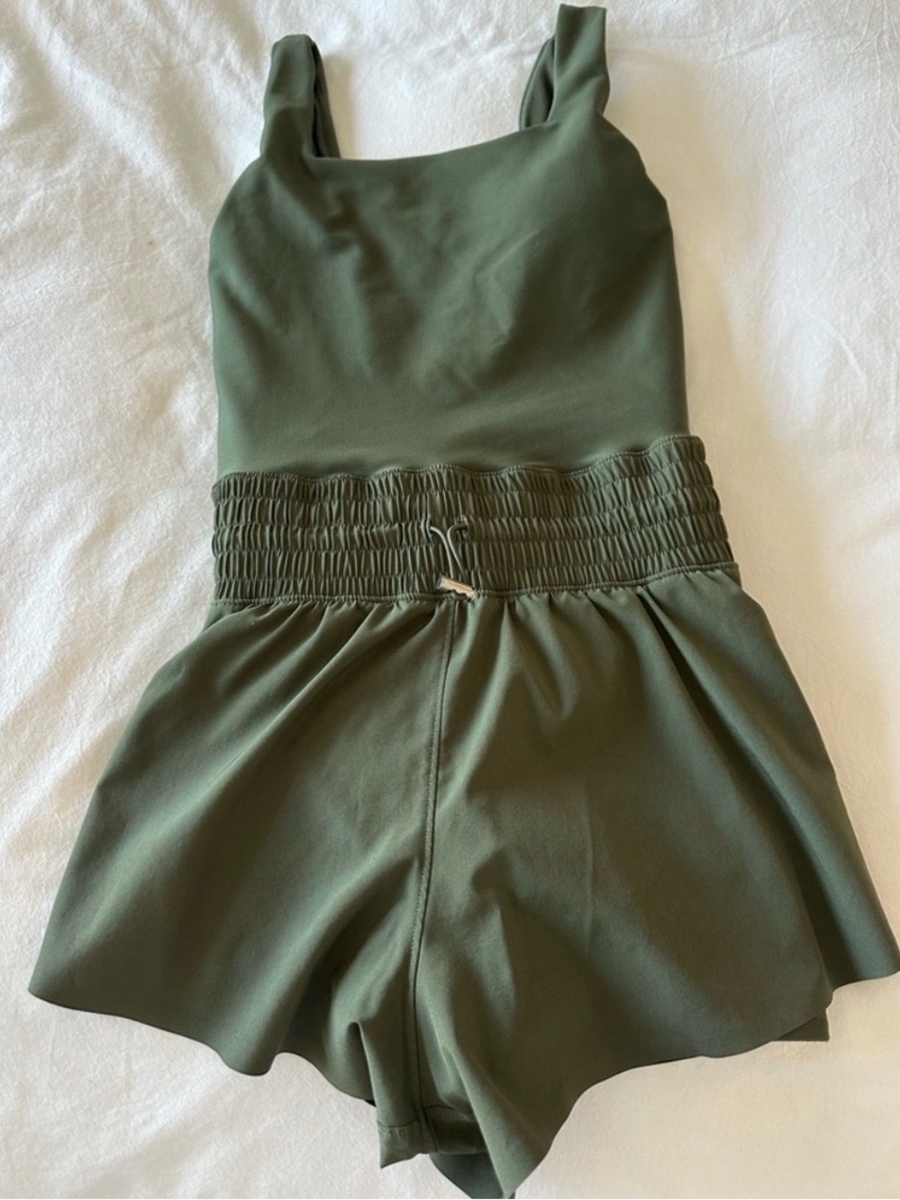 Abercrombie // Desert Olive Flyaway Onesie - Picture 3 of 4